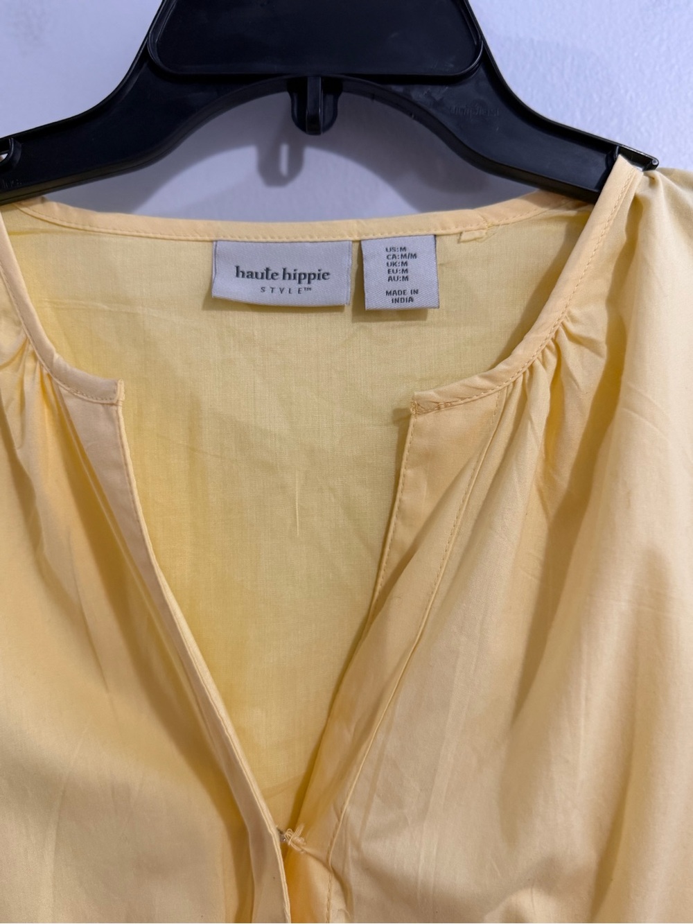 Haute Hippie Yellow Eyelet Lace Midi Maxi Dress Women’s Size M - Picture 4 of 4